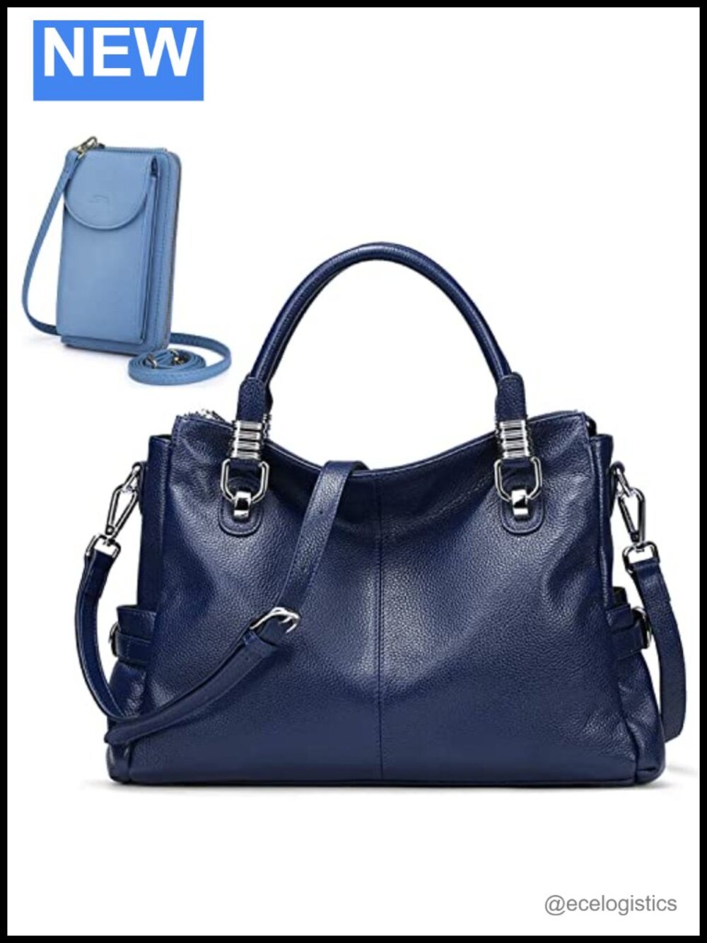 Genuine Leather Satchel Handbag Shoulder Purse Tote RFID Blocking Magnetic